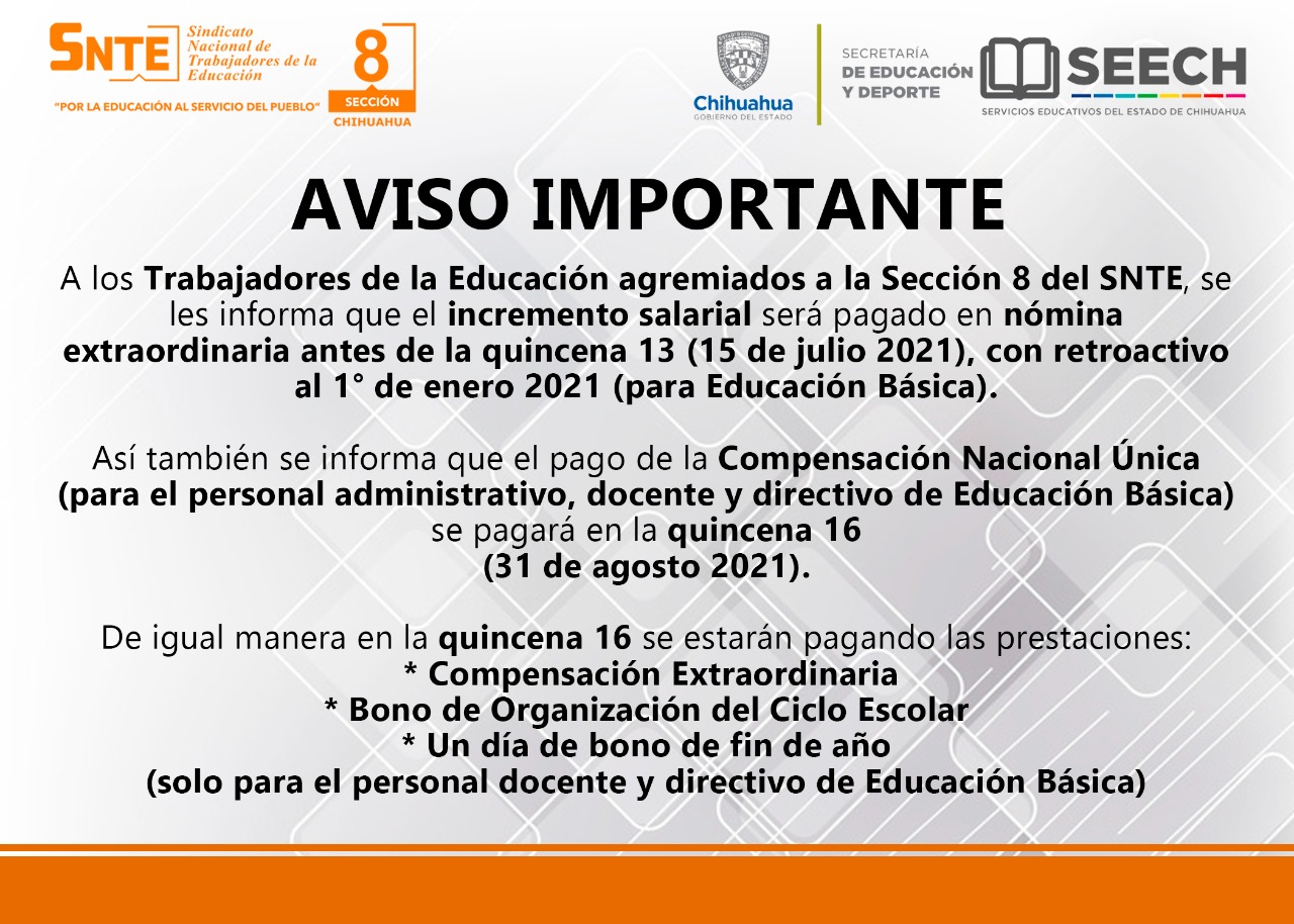 AVISO IMPORTANTE
