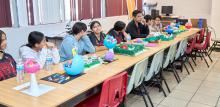 Gracias a la vinculación de la secundaria Federal No. 5 con organizaciones de la sociedad civil, el estudiantado formó parte de este proyecto conjunto en su clase de biología, que incluye observación astronómica, murales móviles y maquetas en tercera dimensión.